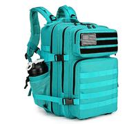 Lovelinks21 45L Tactical Assault Backpack 3 day assault pack with Molle Waterproof backpack Rucksack for Tactical Backpacks, Lake Blue, Standard, Backpack
