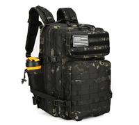 Lovelinks21 45L Tactical Assault Backpack 3 day assault pack with Molle Waterproof backpack Rucksack for Tactical Backpacks, Black Camo, L, Backpack