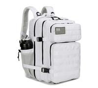 Lovelinks21 45L Tactical Assault Backpack 3 day assault pack with Molle Waterproof backpack Rucksack for Tactical Backpacks, White, L, Backpack