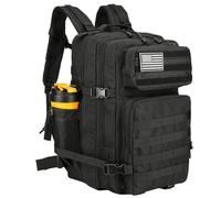 Lovelinks21 45L Tactical Assault Backpack 3 day assault pack with Molle Waterproof backpack Rucksack for Tactical Backpacks (Black-2), Black-2, L, Backpack