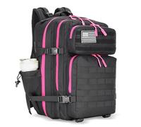 Lovelinks21 45L Tactical Assault Backpack 3 day assault pack with Molle Waterproof backpack Rucksack for Tactical Backpacks, Black Rose, L, Backpack