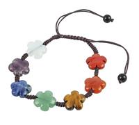 Loveliome 7 Chakra Crystal Stone Beads Bracelet, Adjustable Handmade Braided Healing Crystal Bracelet, Stone, No Gemstones