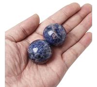 Loveliome Hand Exercise Balls 30mm for Women - Set of 2 Natural Crystal Stone Balls - Finger Joint Relief & Stress Relief, Perfect Size for Women's Hands, Sodalite