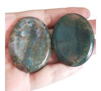 Loveliome Indian Agate Thumb Worry Stone, Stress Relax Healing Reiki Crystal Pocket Palm Stones,Pack of 2