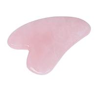 Loveliome Natural Crystal Gua Sha Facial Tool, Rose Quartz & Jade Stone Massage Board for Home Spa Relaxation & Daily Beauty Care Scraping Tool for Face, Neck, Body (Rose Quartz)