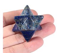 Loveliome Natural Lapis Lazuli Merkaba Crystal Protection Sacred Meditation Energy Generator Healing Chakra Six-Pointed Star 1 Inch