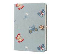Loveliome Unique Embroidered Journal A5 - Fabric Cover Lined Diary Notebook for Women Lined Diary | Gift for Her Birthday Christmas | 112 Sheets Acid-Free Paper, Blue Butterfly