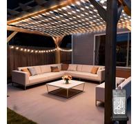 Lovelite 10ft x 10ft Net Lights, 280LED Gazebo Lights Outdoor 8 Modes Timer, Waterproof Connectable Christmas Light Clear Wire Large Size for Bushes Patio Pergolas Garden Holiday Party - Cool White