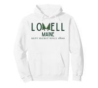 Lovell Maine Kept Secret Since 1800 Pine Tree Design Pullover Hoodie