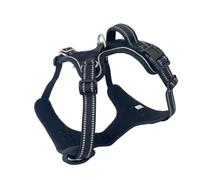 Lovellino No-Pull Dog Harness with Handle - Reflective, Adjustable, Dual Leash Clips, Easy On/Off, Perfect for Training and Control, Anti-Pull Design for Safe Walks (Black, S)