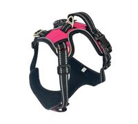 Lovellino No-Pull Dog Harness with Handle - Reflective, Adjustable, Dual Leash Clips, Easy On/Off, Perfect for Training and Control, Anti-Pull Design for Safe Walks (Pink, S)