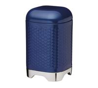 Lovello Retro Storage Jar with Geometric Textured Finish - Midnight Navy
