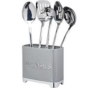 Lovello Embossed Utensils Holder Grey