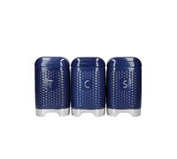 Lovello Textured Counter Top Tea, Coffee, Sugar Storage Set Carbon