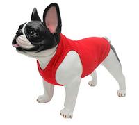 Lovelonglong 2019 Summer Pet Clothing, Dog Clothes Blank T-Shirts Ribbed Tanks Top Thread Vests for Bulldog Pit Bull Dogs 100% Cotton Red XXL