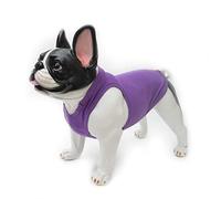 Lovelonglong 2019 Summer Pet Clothing, Dog Clothes Blank T-Shirts Ribbed Tanks Top Thread Vests for Large Medium Small Dogs 100% Cotton Purple L