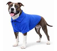 lovelonglong Basic Dog Polo Shirts Premium Cotton, Polo T-Shirts for Large Medium Small Dogs with a Two-button Collar Blank Color Blue XL