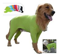 Lovelonglong Four Feet Dog Lightweight Pajamas, Pure Cotton Dog Jumpsuits 4 Legs Dog Onesies T-Shirt Stylish PJS Puppy Costume for Large Medium Small Dogs Green 4XL