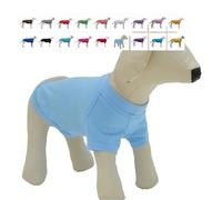 Lovelonglong Pet Clothing Dog Costumes Basic Blank T-Shirt Tee Shirts for Medium Dogs Light-Blue XXL