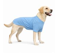 Lovelonglong Pet Clothing Dog Costumes Basic Blank T-Shirt Tee Shirts for Medium Large Dogs Light-Blue XXXL