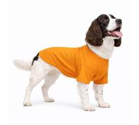 Lovelonglong Pet Clothing Dog Costumes Basic Blank T-Shirt Tee Shirts for Medium Large Dogs Orange XXL+