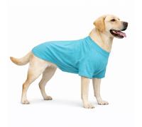Lovelonglong Pet Clothing Dog Costumes Basic Blank T-Shirt Tee Shirts for Medium Large Dogs Turquoise XXXL