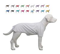 Lovelonglong Pet Clothing Dog Costumes Basic Blank T-Shirt Tee Shirts for Medium Large Dogs White XXL+