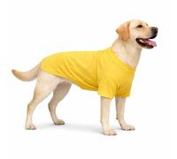 Lovelonglong Pet Clothing Dog Costumes Basic Blank T-Shirt Tee Shirts for Medium Large Dogs Yellow XXXL