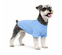 Lovelonglong Pet Clothing Dog Costumes Basic Blank T-Shirt Tee Shirts for Medium Small Dogs Light-Blue XL