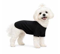 Lovelonglong Pet Clothing Dog Costumes Basic Blank T-Shirt Tee Shirts for Small Dogs Black M