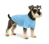 Lovelonglong Pet Clothing Dog Costumes Basic Blank T-Shirt Tee Shirts for Small Dogs Light-Blue M