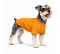 Lovelonglong Pet Clothing Dog Costumes Basic Blank T-Shirt Tee Shirts for Small Dogs Orange L