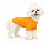 Lovelonglong Pet Clothing Dog Costumes Basic Blank T-Shirt Tee Shirts for Small Dogs Orange M