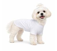 Lovelonglong Pet Clothing Dog Costumes Basic Blank T-Shirt Tee Shirts for Small Dogs White M
