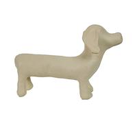 Lovelonglong PU Leather Dog Mannequins Standing Models to Display for Dog Clothing Pet Shop Beige D-S (Dachshund)