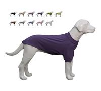 Lovelonglong Ribbed Dog T-shirt Cotton Knitted Dog Sweaters for All Season Pet T-shirts for Large Medium Small Dogs Purple L
