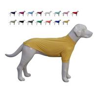 LoveLongLong Spring Summer Cooling Dog T-Shirt with UV Protection and Moisture-Wicking Fabric Blank Color Yellow S