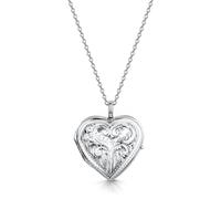 LOVELOX Lockets Women's Full Scroll Heart Engraved Locket in Silver LOVELOX Lockets Silver One Size