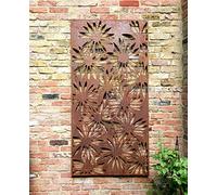 Lovely 1.8m (6ft) Tall Daisies Design Rustic Steel Garden Screen Fence Wall Art - Will Form Rust Patina or an be Painted! (1)