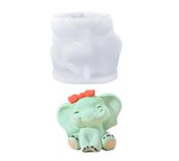 Lovely 3D Elephant Sturdy Silicone Home Accessory for Creating Gypsum Resin Figurine Decorations Daily Casual Use Craft Enthusiast Tool