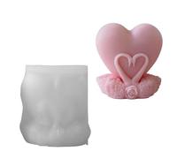 Lovely 3D Heart Cygnus Sturdy Silicone Mold Home Accessory for Creating Gypsum Resin Figurine Decorations Daily Casual Use Silicone Mold