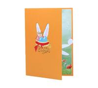 Lovely 3D Tiered Rabbits Seasonal Greeting Card with Detailed Cutwork Easter Greeting Ideal for Annual Gift Exchange Easter Rabbits Popup