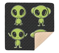 Lovely Aliens Soft Foam Baby Playmat for Floor Non-Toxic Infant Play Activity Mat for Babies Infants Toddlers, 50'' x 50''