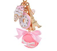 Lovely Alloy Eiffel Tower Resin Macaroons Sweets Keychain Key Holder Decoration Valentine's Day/Mother's Day/Father's Day/Wedding/Anniversary/Party/Graduation/Christmas/Birthday Gifts
