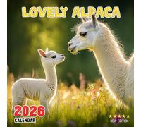 Lovely Alpaca Calendar 2026: A year of fluffy and gentle alpacas
