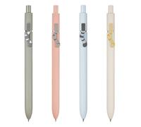 Lovely Animal Tap Mechanism Gel Toner Pen Quick Use Plan Smooth Writing Knowledge Permanent Polystyrene Substance Smooth Writing Neutral Pen