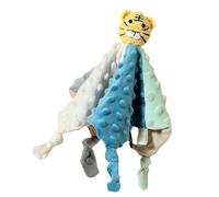 Lovely Animal Theme Soothing Towel for Baby Dotted Backing Teething Bib Pacify Handkerchief Calming Towel for Newborns Doll Toy