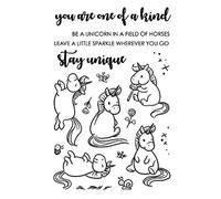 Lovely Animal Unicorns Flower Butterfly Patterns Stay Unique One of A Kind Friendly Greetings Clear Stamp Metal Cutting Dies for Card Making DIY Embossing Stencil Scrapbooking Paper Handmade Crafts