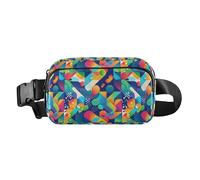 Lovely Axolotl Pattern Women Men Stylish Crossbody Bag Waist Packs for Cycling Hiking Gym, Happy St, One Size