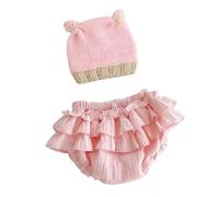 Lovely Baby Photoshoot Costume Gentle Ruffle Romper & Hat Set Newborn Photography Costume Breathable Clothes for Infants Infant Photo Clothes